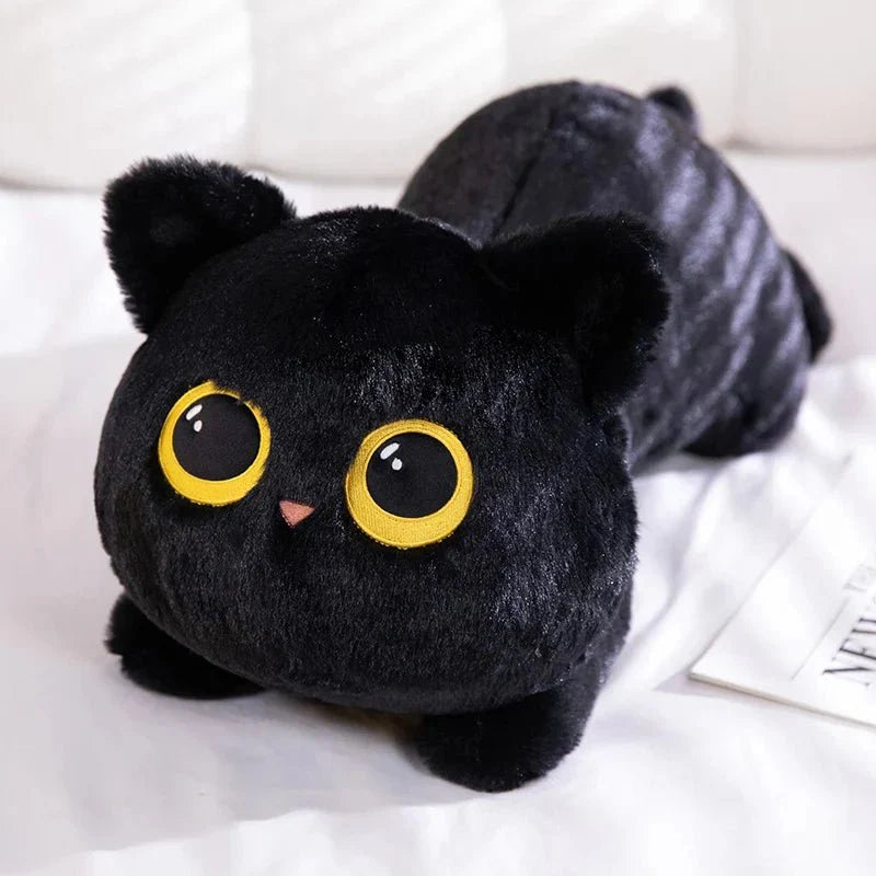 Cute Black Cat Plush Toy - Kawaii Cuddly Pillow Cushion — View 5
