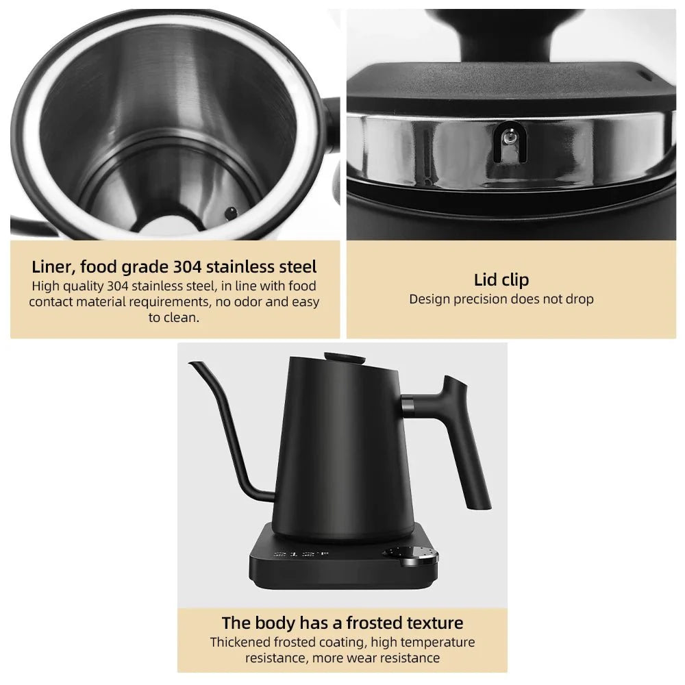Gooseneck Electric Temperature Control Stainless Steel Kettle 0.9L — View 4