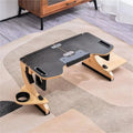 Wood Laptop Stand 360° Adjustable Foldable Portable Computer Desk Reclining Ergonomic 10 - 17" Natural - Quincelle.co