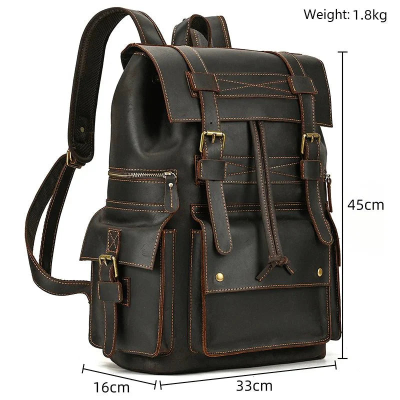 Newsbirds Retro Luxury Leather Backpack - The 2026 Executive Daypack - Quincelle.co