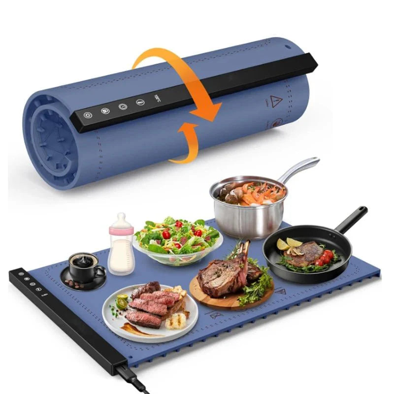Silicone Heating Mat for Food Warming Trays | Rollable Party Buffet Warmer - Quincelle.co