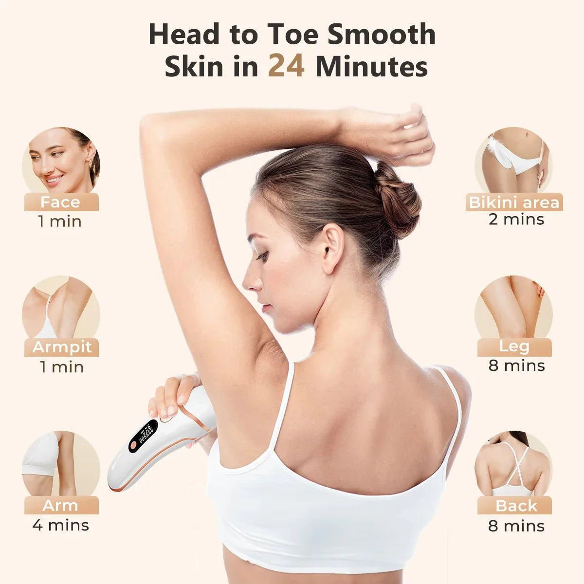 IPL Epilator 999000 Flashes Laser Hair Removal Painless Ice Cooling Men ... — View 3