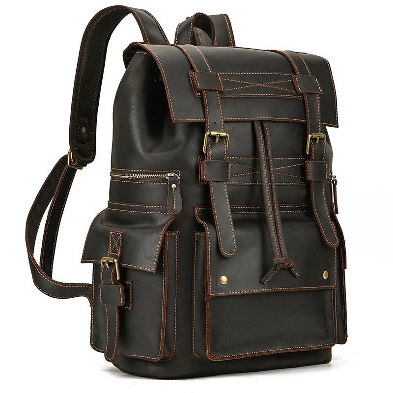Newsbirds Retro Luxury Leather Backpack - The 2026 Executive Daypack - Quincelle.co