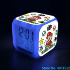 Anime Sonic Mario Bros Figure LED Alarm Clock 7-Color Touch Light Kids D... — View 15