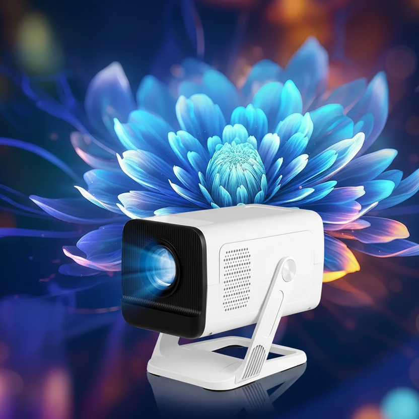 Mini Portable Projector 1080P WiFi Bluetooth, Outdoor Movie Projector Auto Keystone, 180° Rotation - Quincelle.co