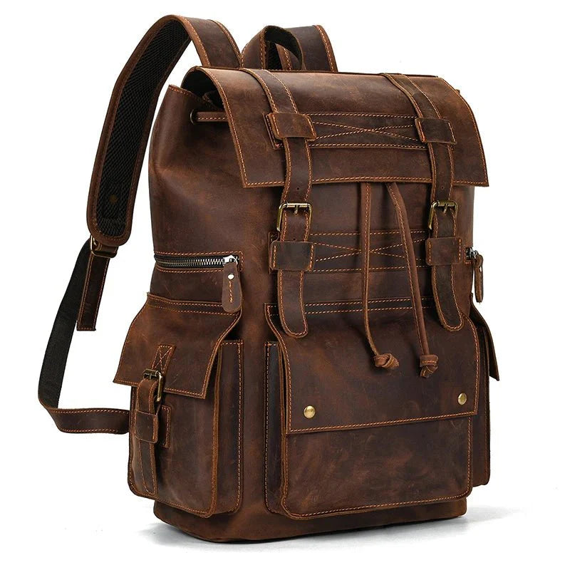 Newsbirds Retro Luxury Leather Backpack - The 2026 Executive Daypack - Quincelle.co