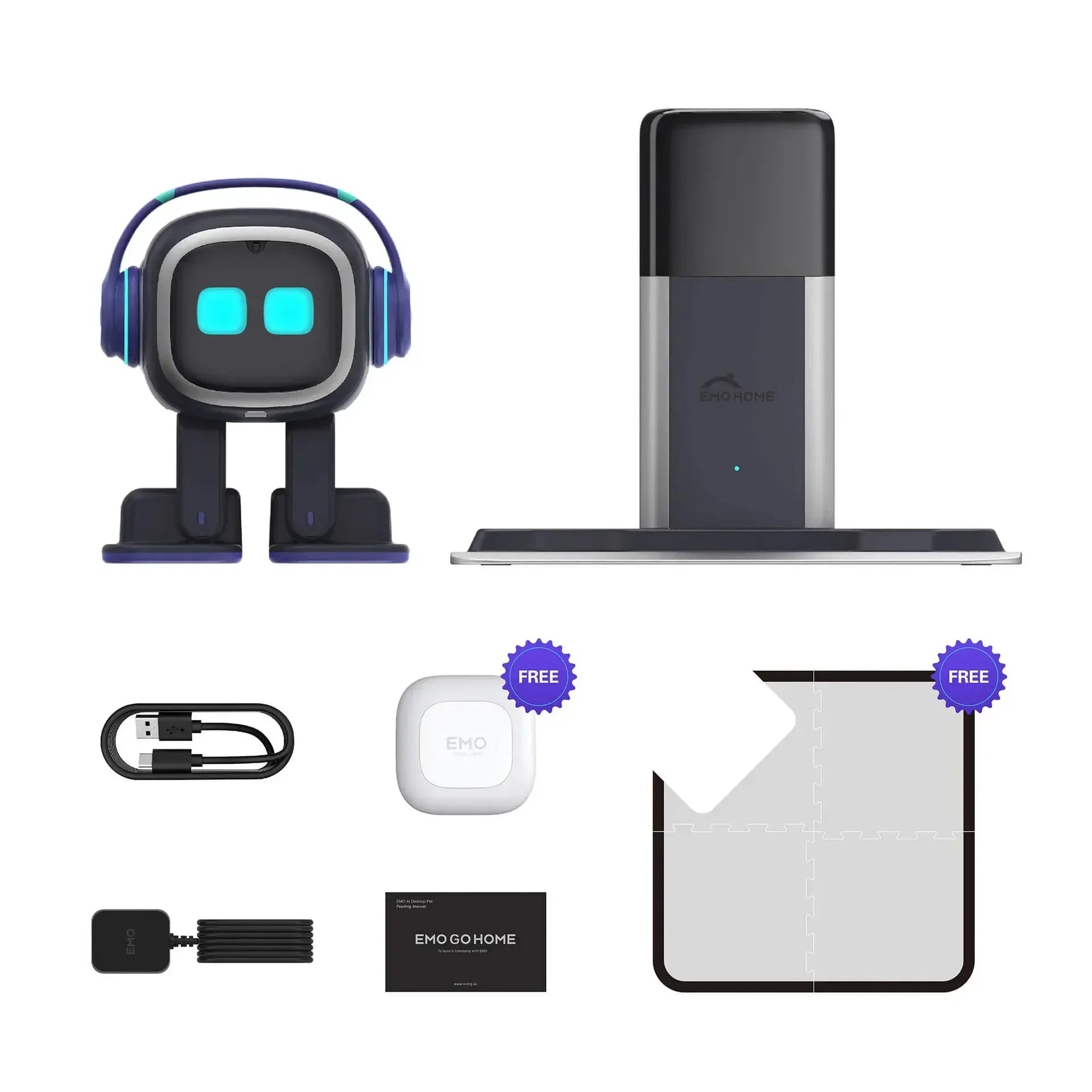 Emo AI Robot Pet Desktop Companion ChatGPT Voice Control 1000+ Expressio... — View 7