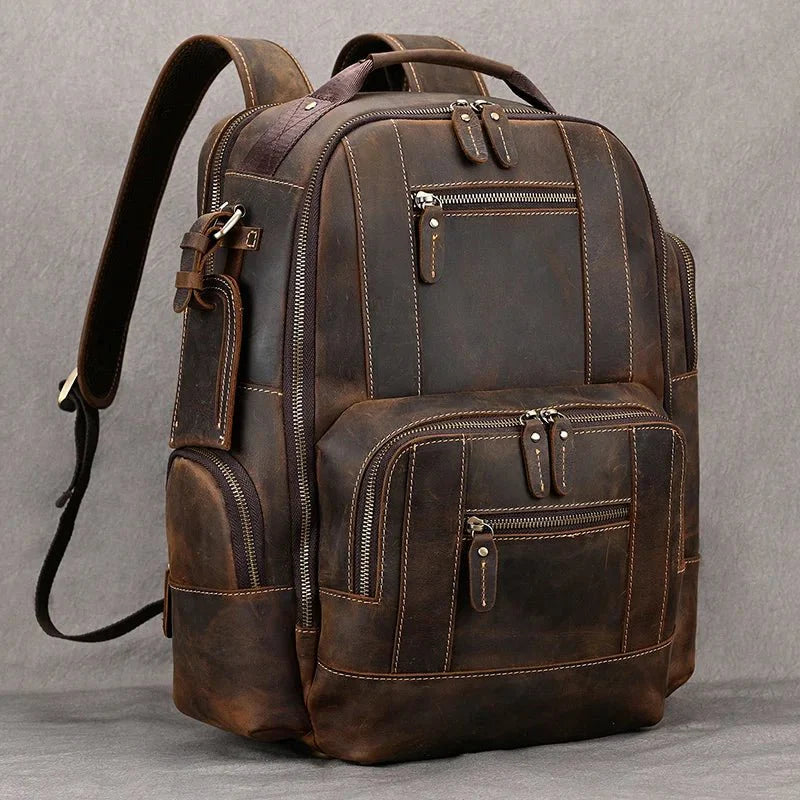 Newsbirds Retro Luxury Leather Backpack - The 2026 Executive Daypack - Quincelle.co
