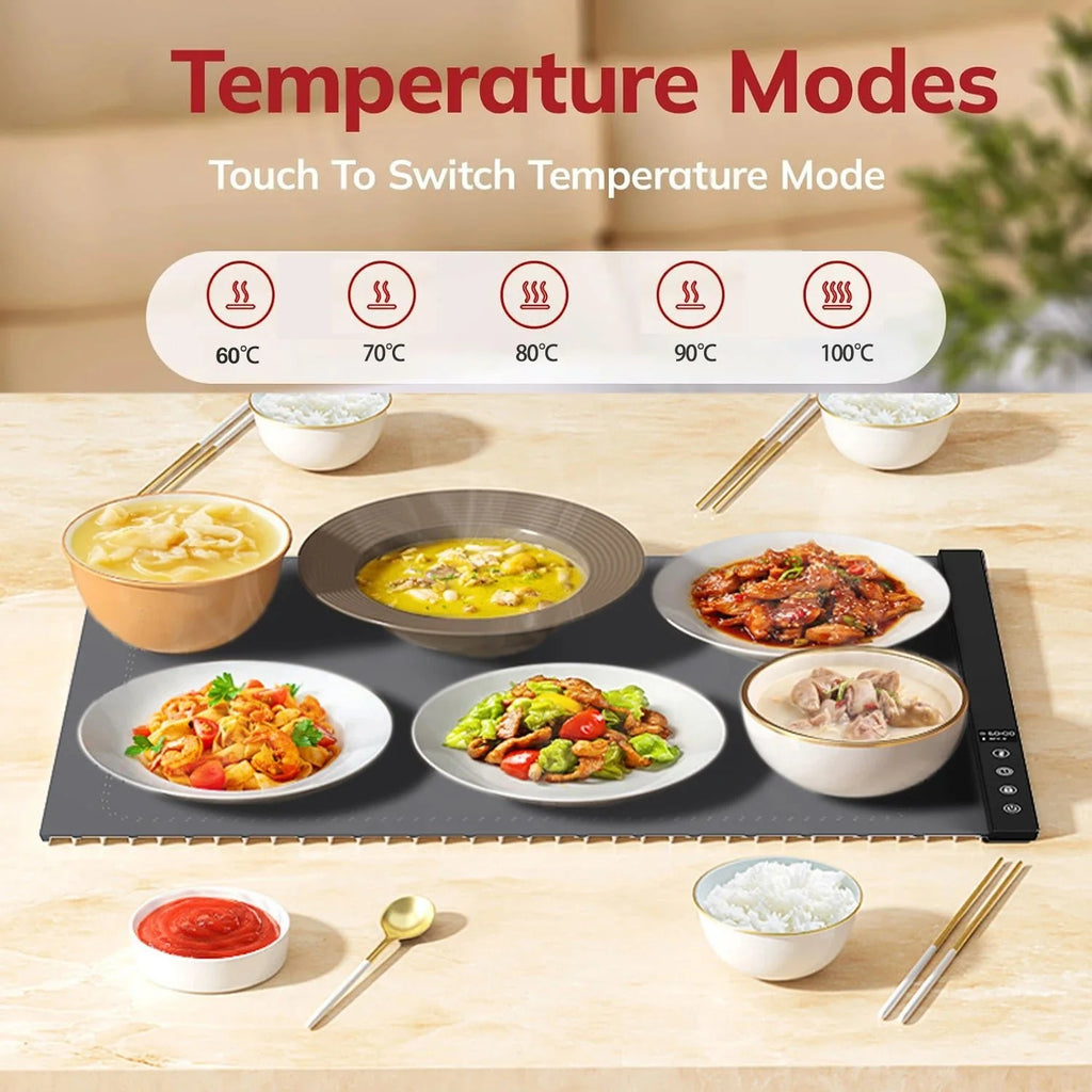Silicone Heating Mat for Food Warming Trays | Rollable Party Buffet Warmer - Quincelle.co