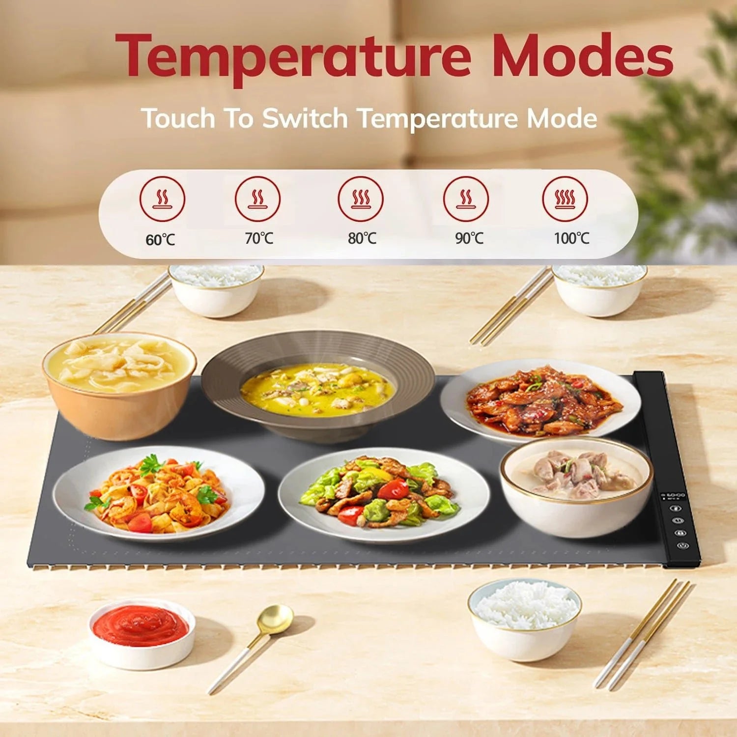 Silicone Heating Mat for Food Warming Trays | Rollable Party Buffet Warmer - Quincelle.co