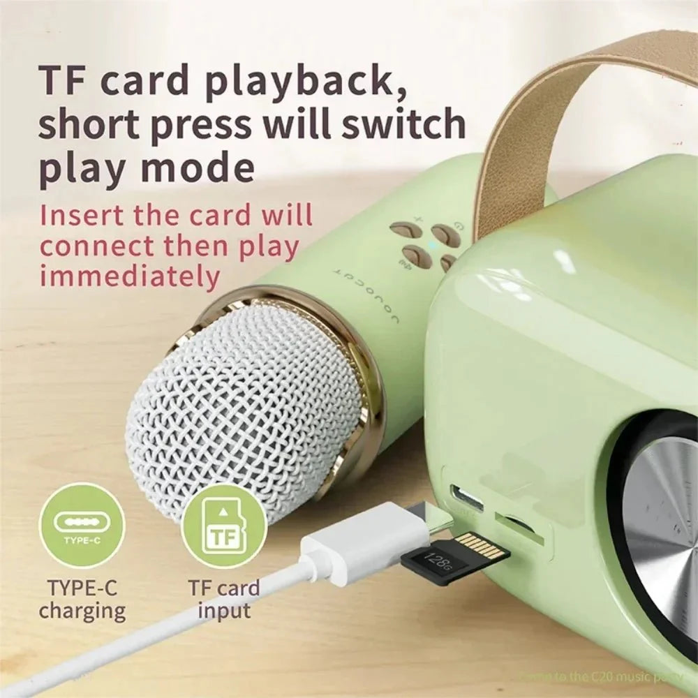 Quincelle: Bluetooth Karaoke Speaker | TF Card, FM Radio, HiFi Bass, Hand... — View 5