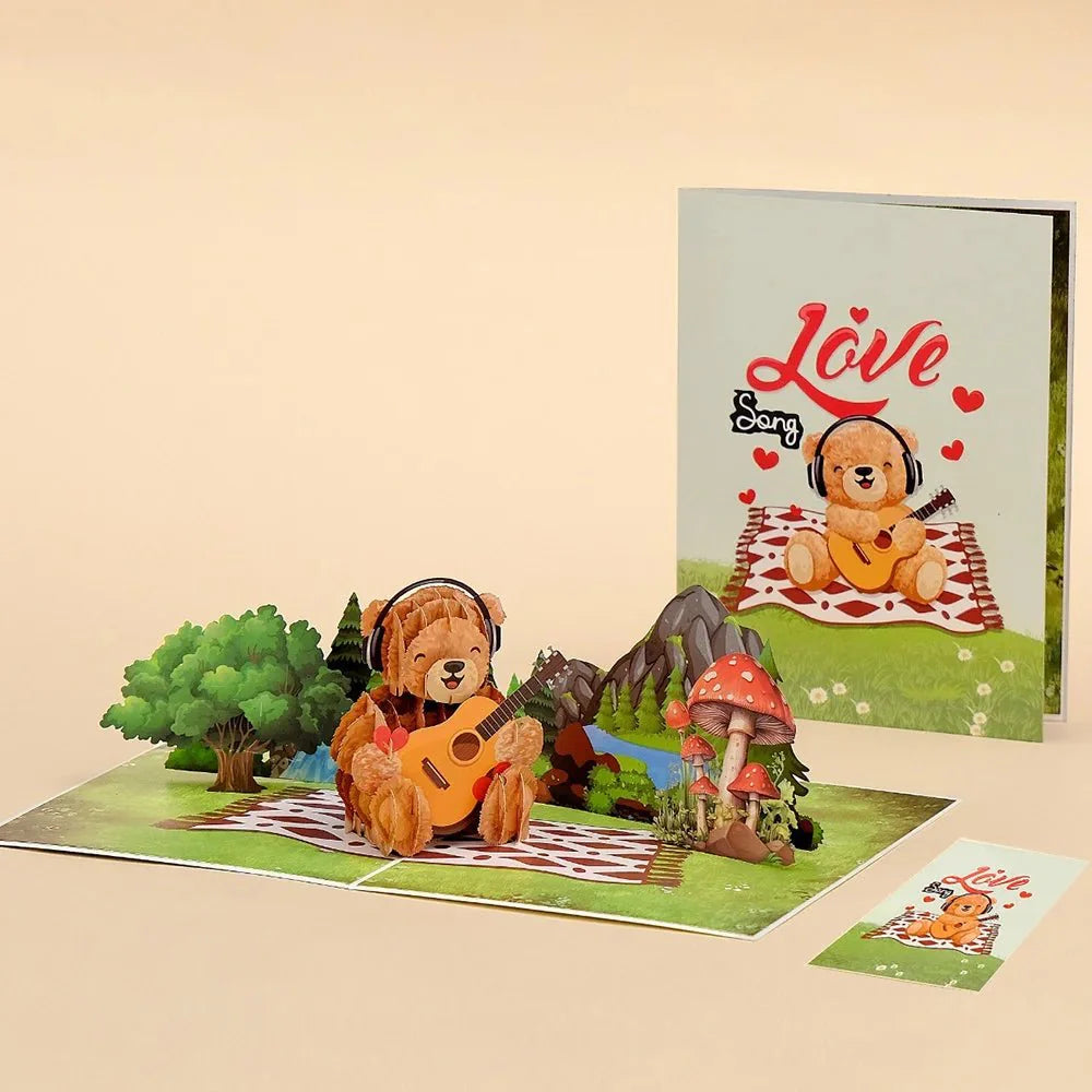 Thoughtful 3D Pop - Up Flower Bouquet Card - Forever Floral Greeting Set - Quincelle.co