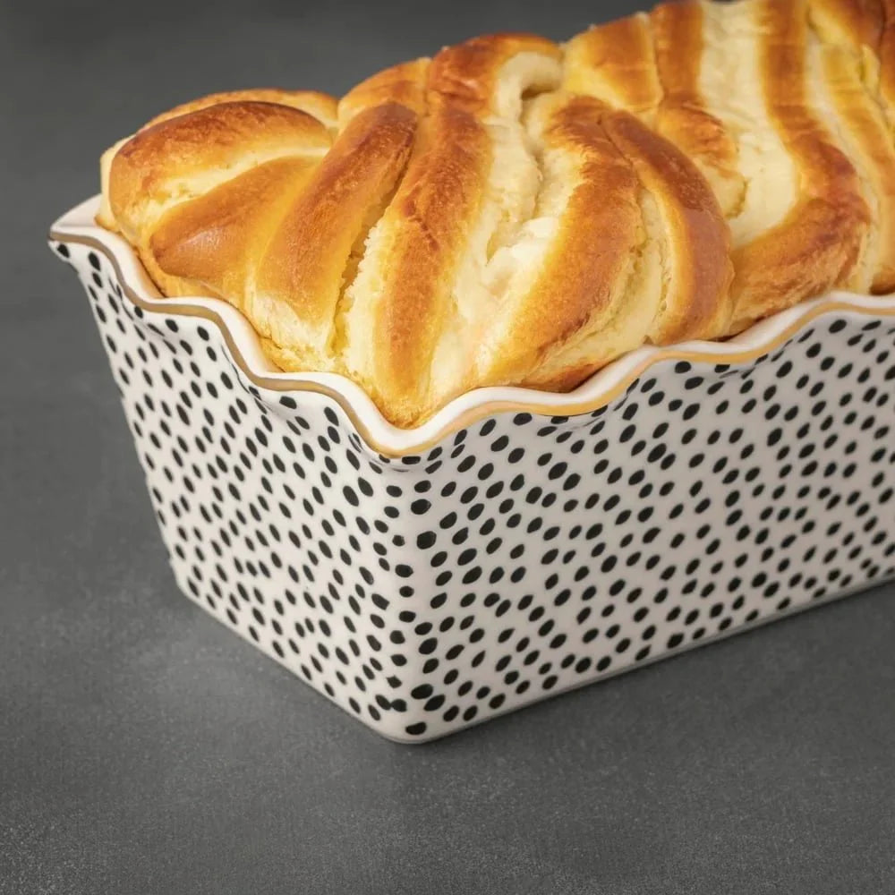 Quincelle 9-Inch Nonstick Ceramic Loaf Pan | Professional Dot Pattern ... — View 4