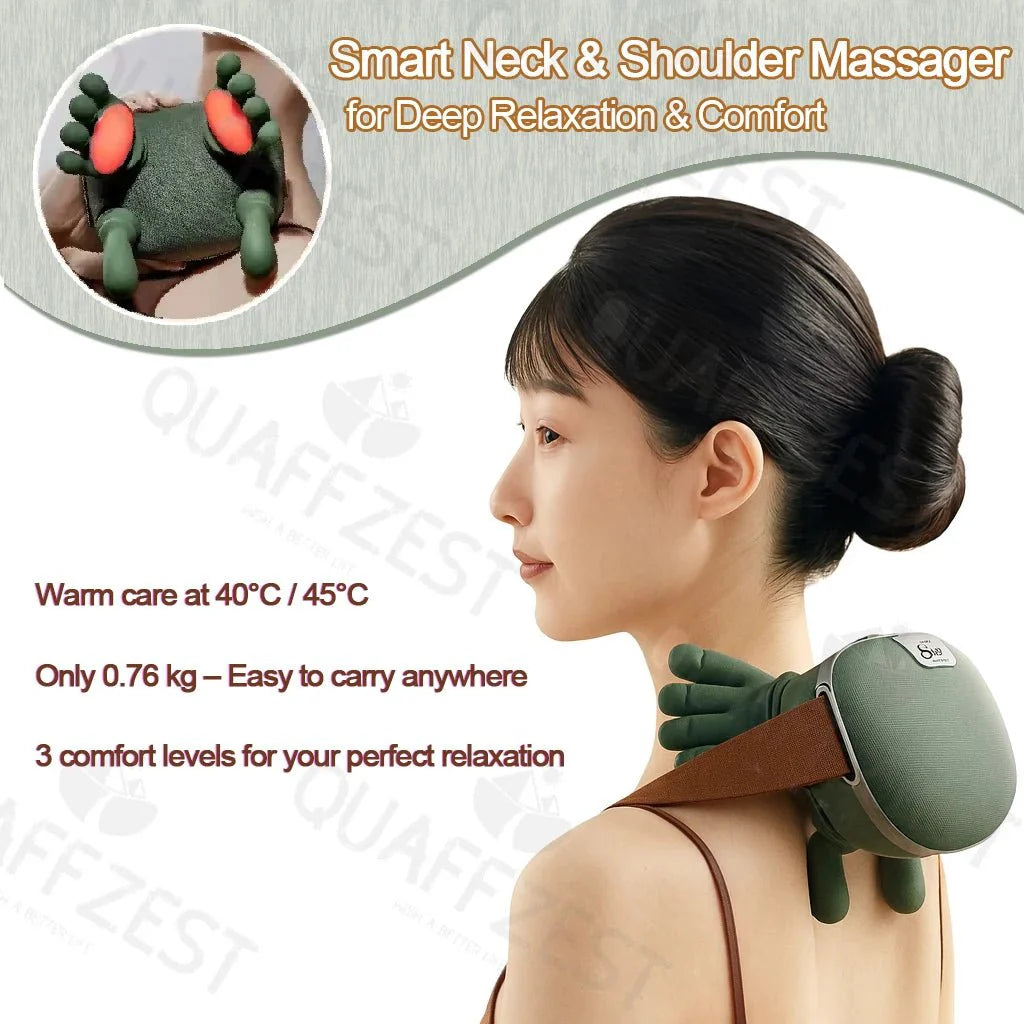 N7 Master™ Wireless Shiatsu Shawl | 4D Deep - Tissue Neck & Shoulder Massager - Quincelle.co