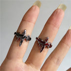 Quincelle™ Gothic Cross Ring | Punk Irregular Y2K Grunge Jewelry — View 4