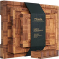 Bamboo Charcuterie & Prep Board Set 3-Piece End Grain Butcher Block Juic... — Gift Idea