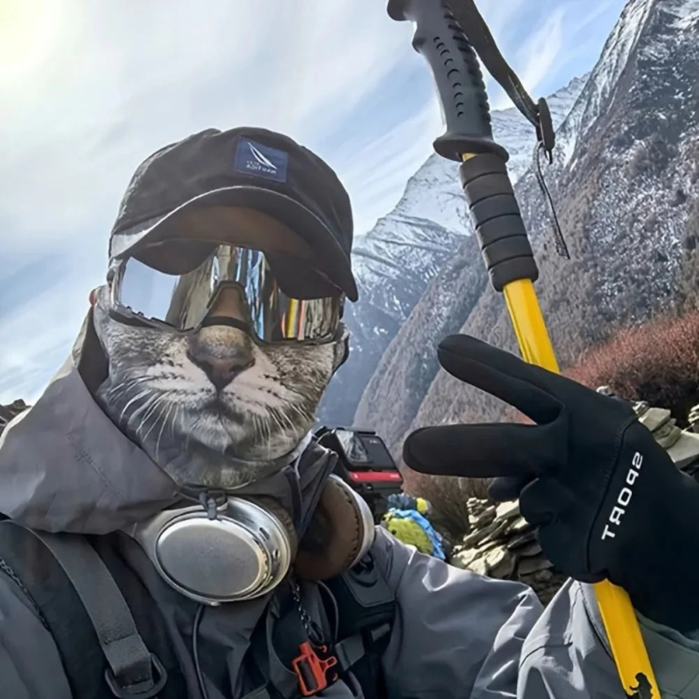 3D Cat Design Full Face Balaclava | Breathable Summer UV Sun Shield — View 4