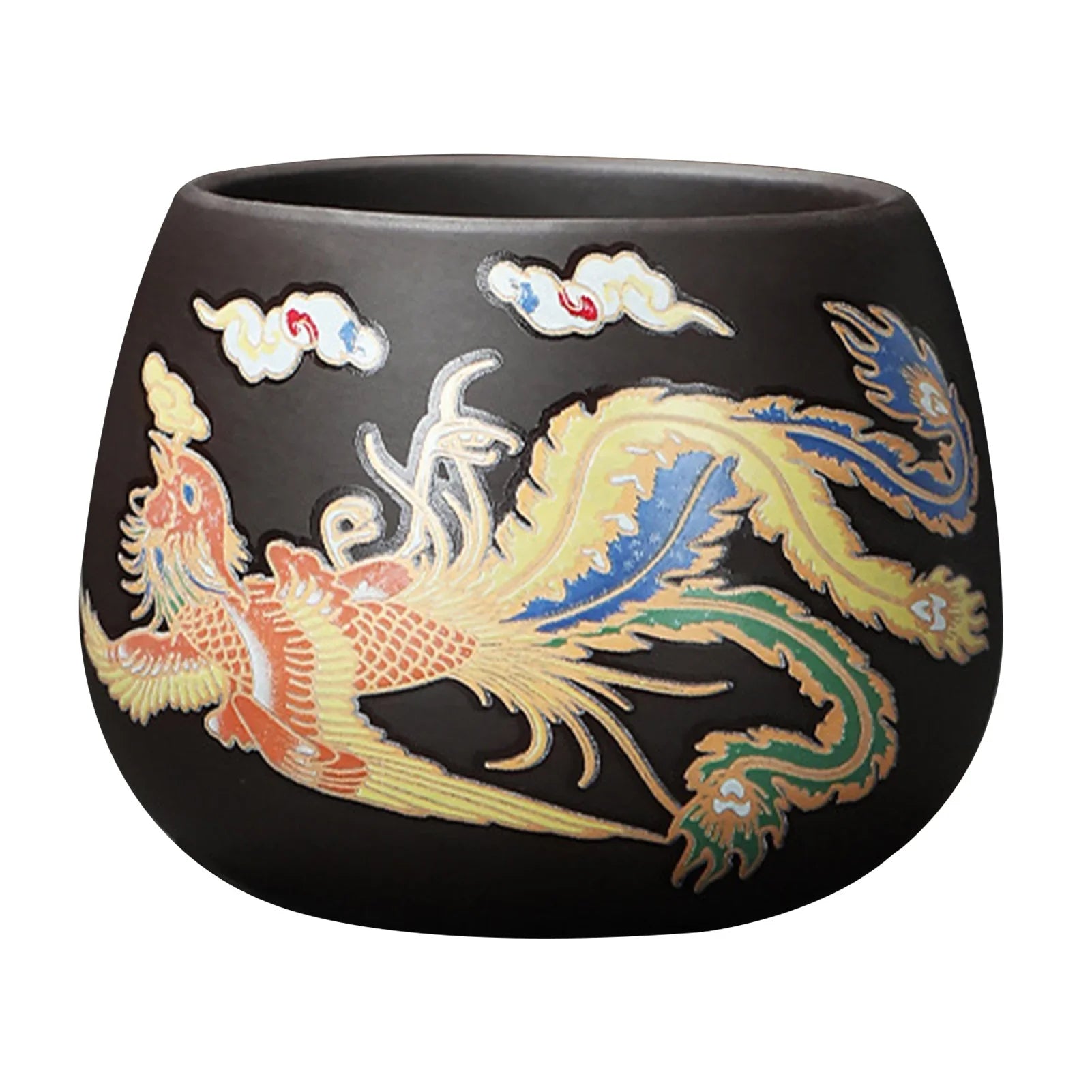 Hand-made Dragon & Phoenix Color-Changing Purple Clay Teapot | Tradition... — View 9