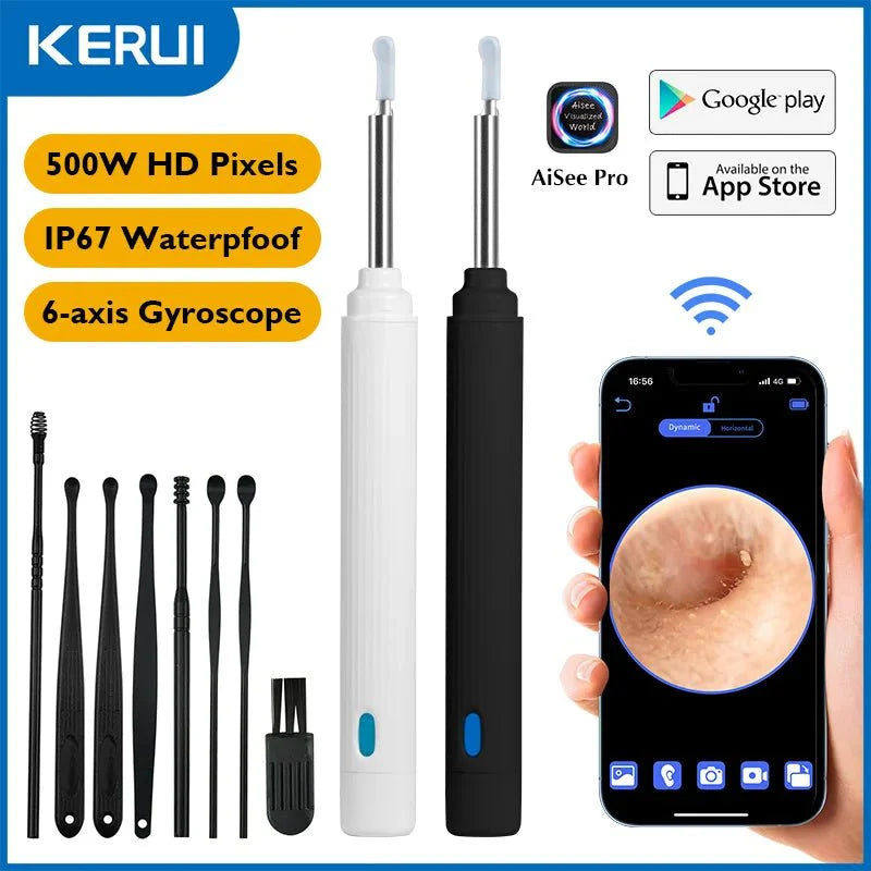 5MP HD Visual Ear Scope with LED Light – Digital Ear Inspection Camera — View 3