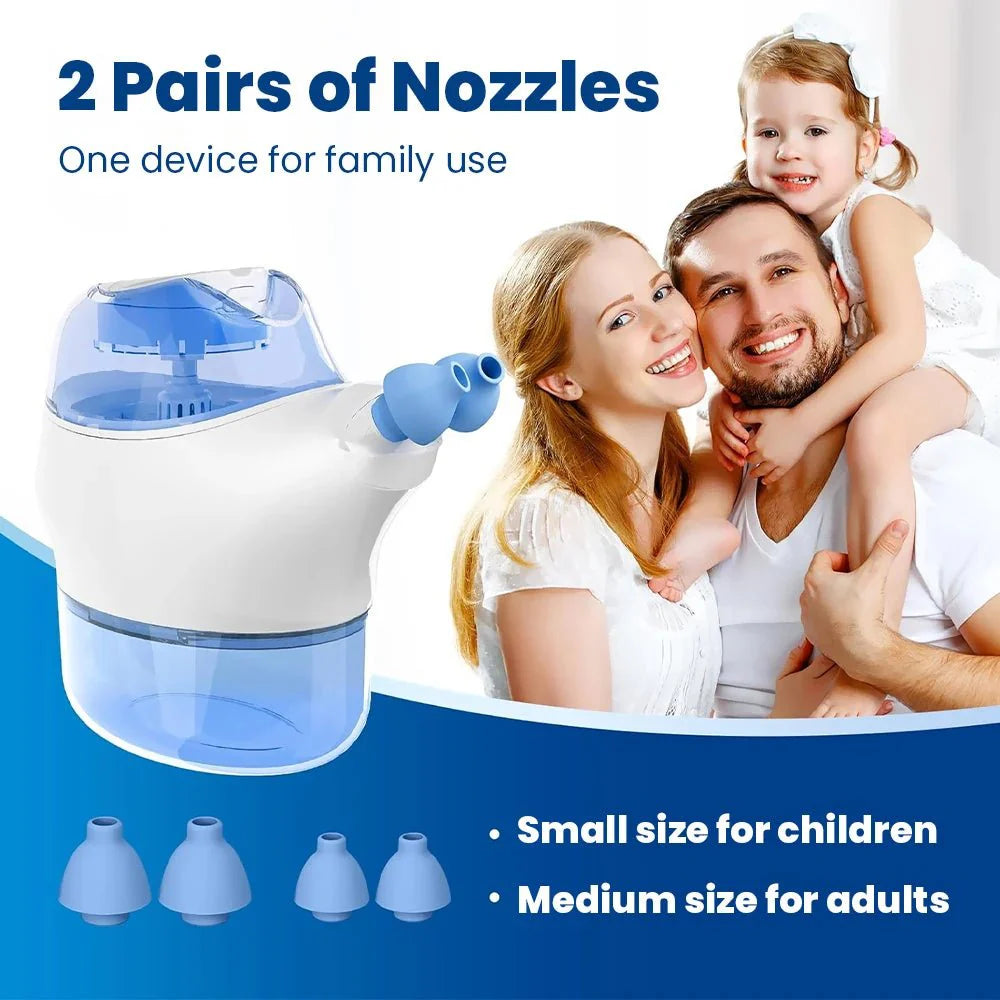 Electric Nasal Rinse Machine – Pulsating Saline Flush System with 50 Pre - Measured SaltPods - Quincelle.co