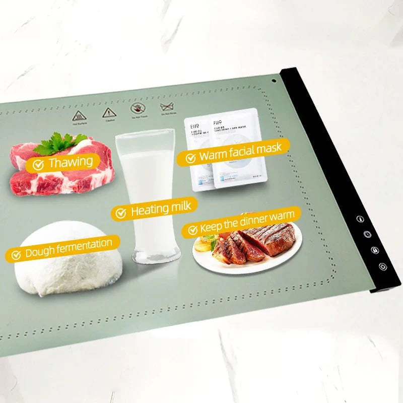 Silicone Heating Mat for Food Warming Trays | Rollable Party Buffet Warmer - Quincelle.co