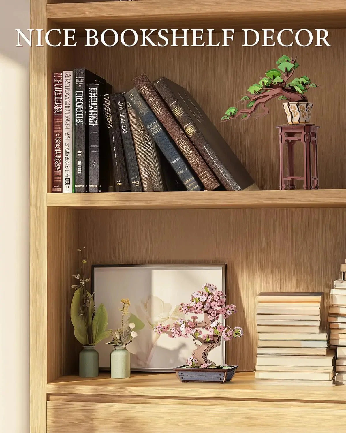 Rolife™ Eternal Bonsai Series | 3D Wooden Sakura & Evergreen Pine Puzzle Kit - Quincelle.co