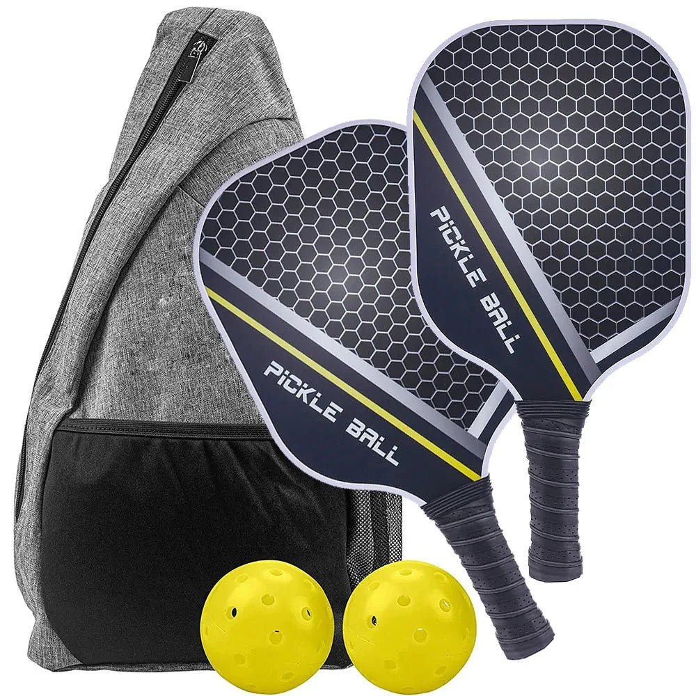 Pickleball Paddles Set 2 Graphite Carbon Fiber USAPA Approved Lightweight Indoor Outdoor All Ages Bag - Quincelle.co