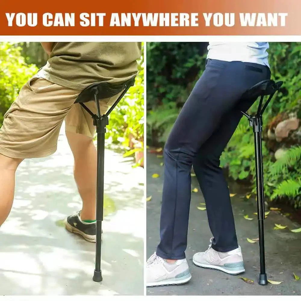 Portable Compact Folding Camping Chair – Ultralight Telescoping Seat Stick with Carry Bag 300 Lb Cap - Quincelle.co