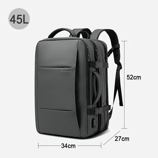 BANGE Travel Backpack Men Business Expandable Large Capacity Laptop Wate... — View 12