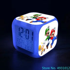 Anime Sonic Mario Bros Figure LED Alarm Clock 7-Color Touch Light Kids D... — View 21