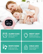 ORIA Kids Alarm Clock – Smart Sleep Training & 9 - Color LED Night Light - Quincelle.co