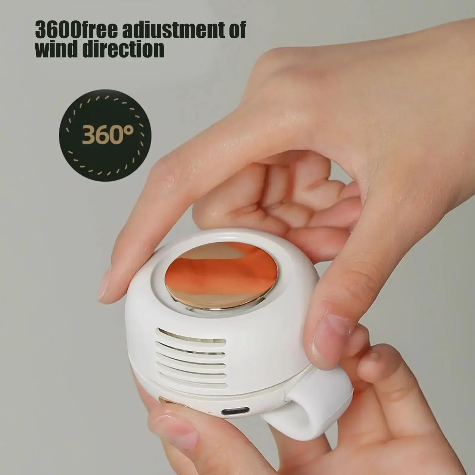 Mini Waist Clip Fan – Portable Wearable 3 - Speed USB - C Rechargeable Belt & Neck Fan, 5H Battery, Hands - Free - Quincelle.co