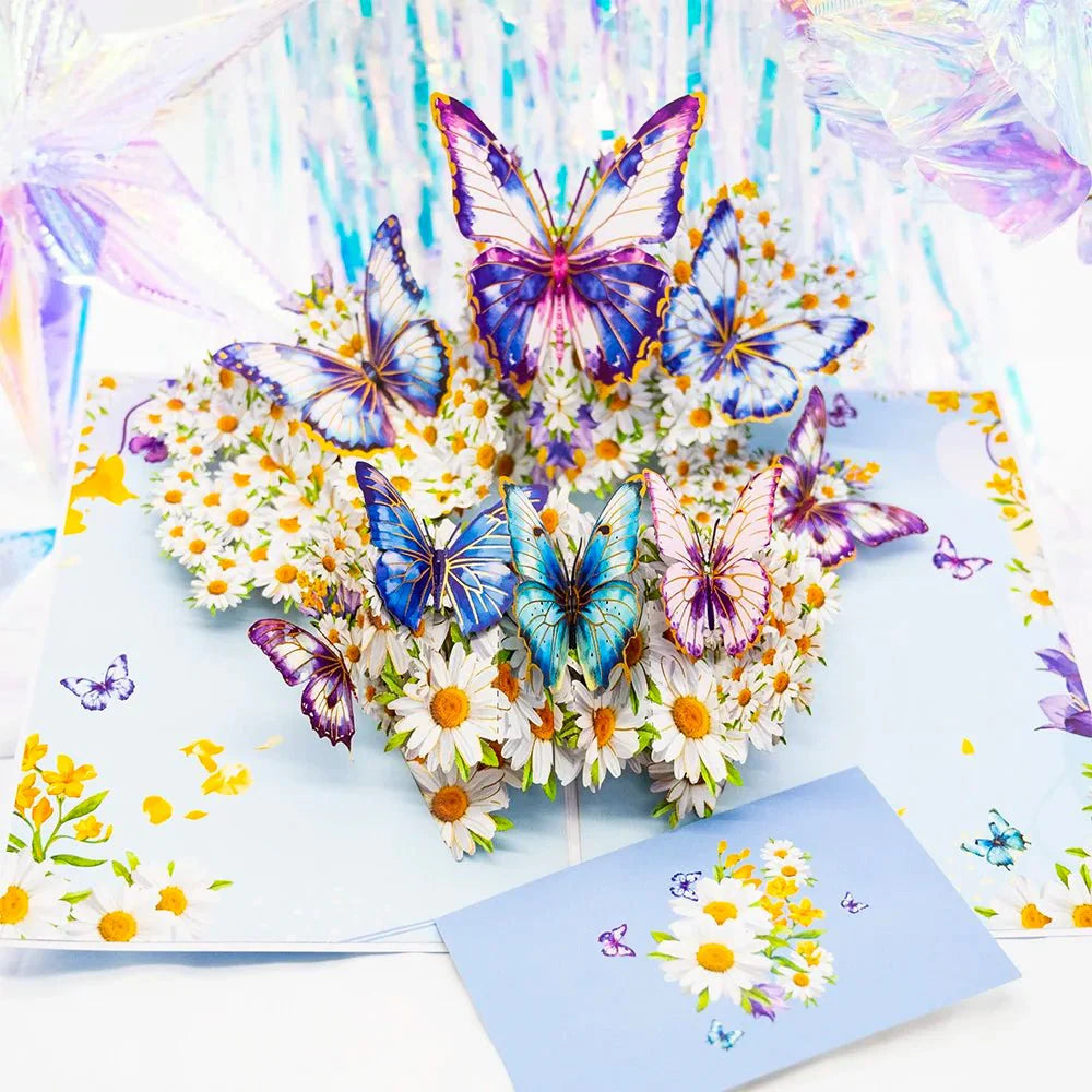Thoughtful 3D Pop - Up Flower Bouquet Card - Forever Floral Greeting Set - Quincelle.co