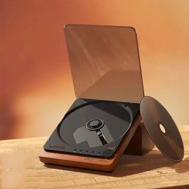 Wooden HiFi CD Player Bluetooth 5.1 SPDIF Optical USB Lossless Retro Desktop Audio No Speaker Remote - Quincelle.co