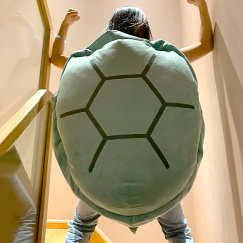 Big Turtle Shell Plush Pillow – Giant Wearable Tortoise Shell Stuffed Cu... — View 2
