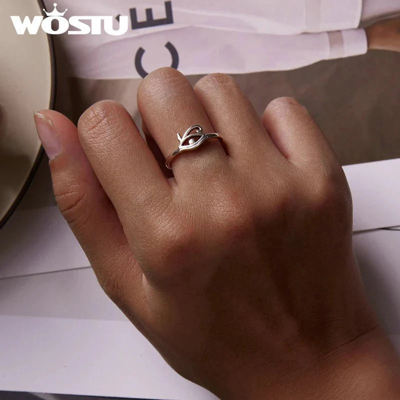 Eye of Horus Protection Ring | 925 Sterling Silver Lucky Hollow Open Ring — View 5