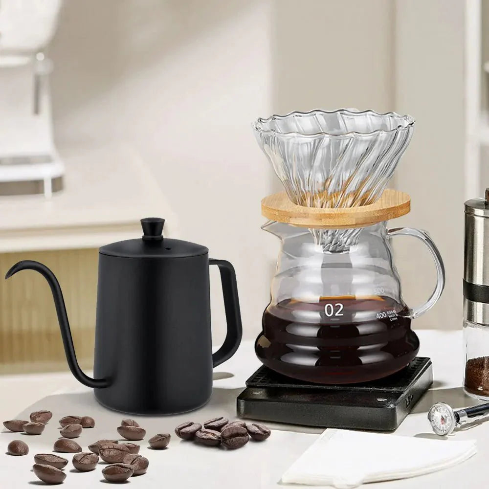Glass Pour Over Coffee Maker Set - Professional Barista Holiday Gift Kit — Gift Idea