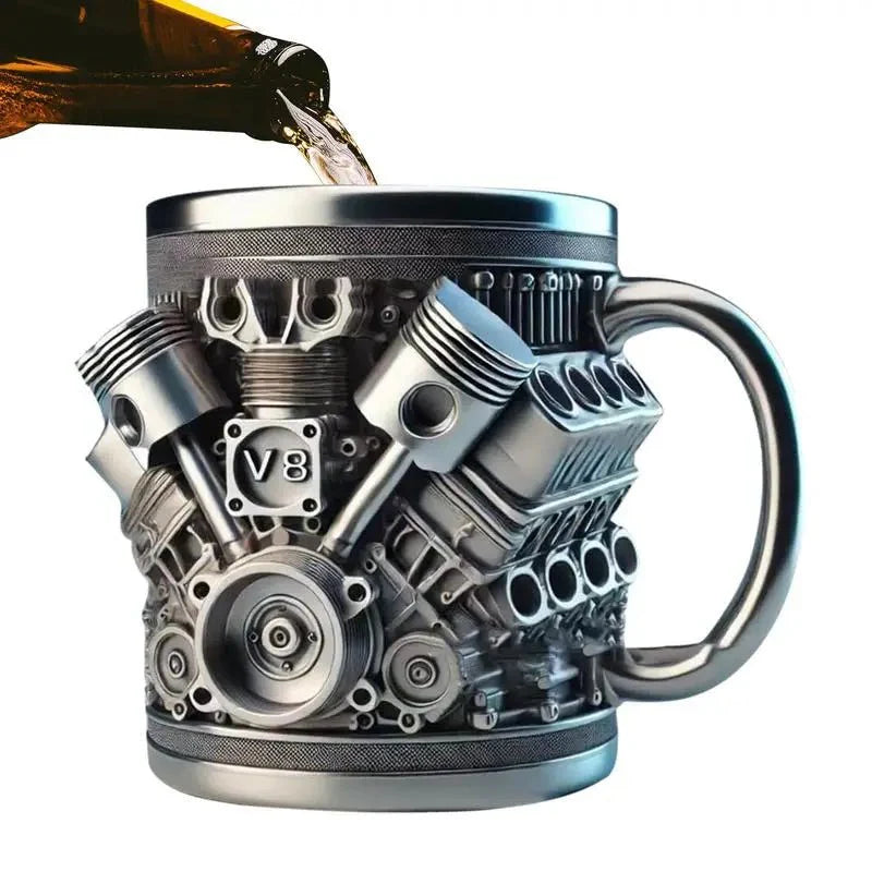 V8 Engines Stainless Steel Tankard Mug - Quincelle.co