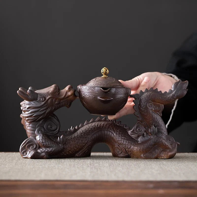 Creative Magnetic Rotating Water-Conducting, Semi-Automatic Dragon Tea Set — View 3