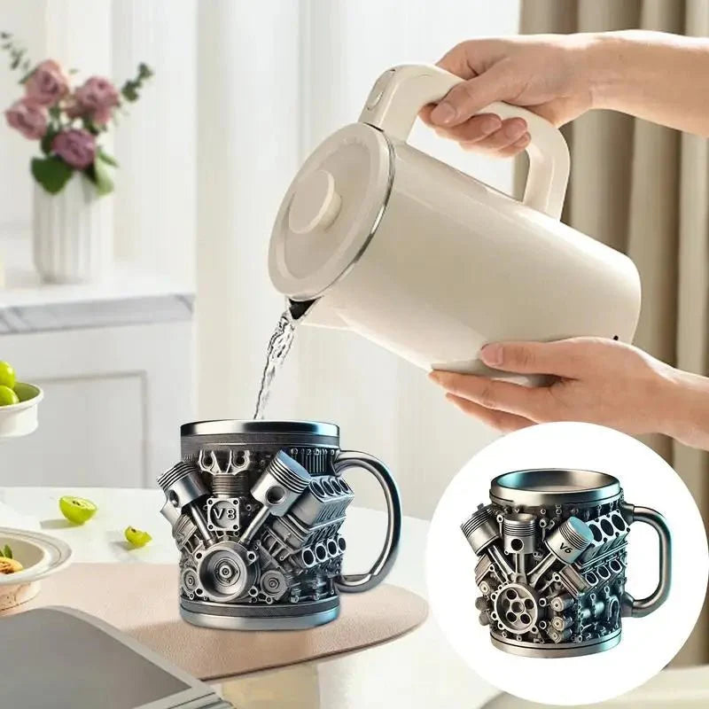 V8 Engines Stainless Steel Tankard Mug - Quincelle.co