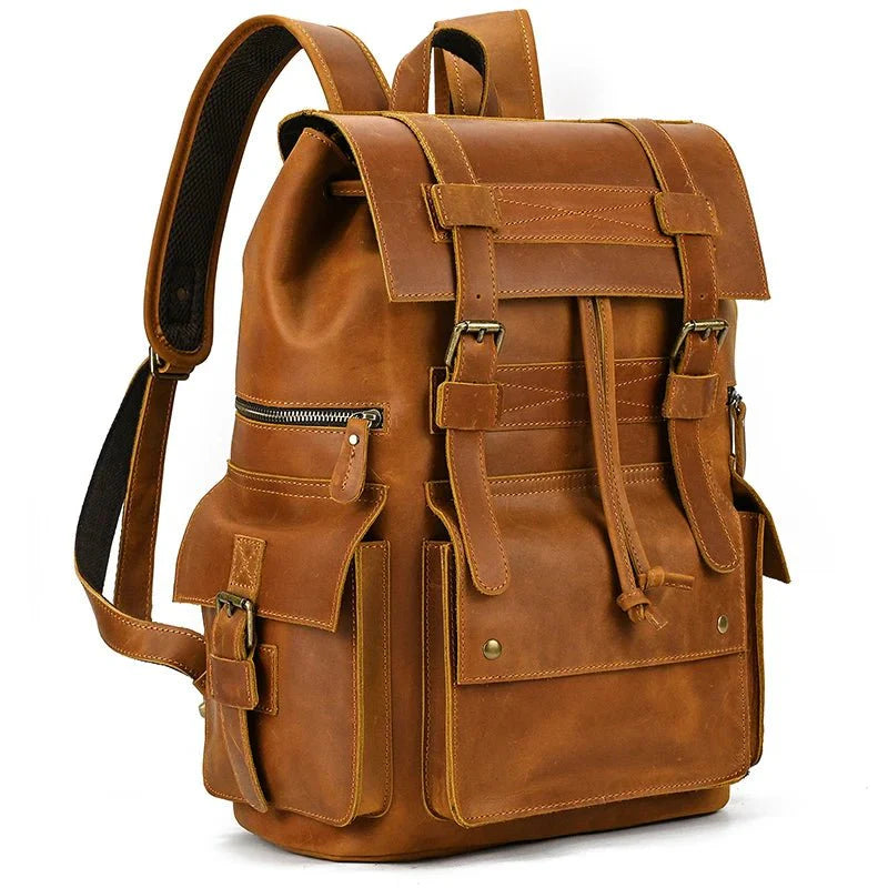 Newsbirds Retro Luxury Leather Backpack - The 2026 Executive Daypack - Quincelle.co