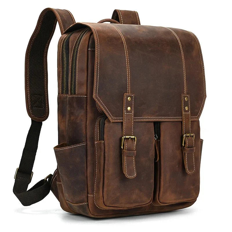 Newsbirds Retro Luxury Leather Backpack - The 2026 Executive Daypack - Quincelle.co
