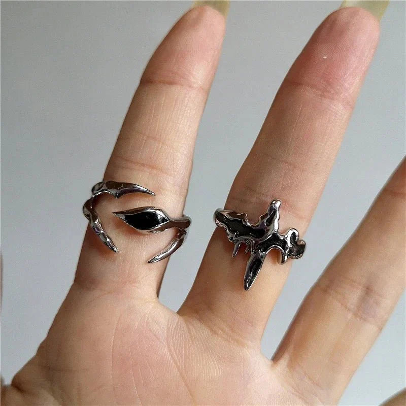 Quincelle™ Gothic Cross Ring | Punk Irregular Y2K Grunge Jewelry — View 5