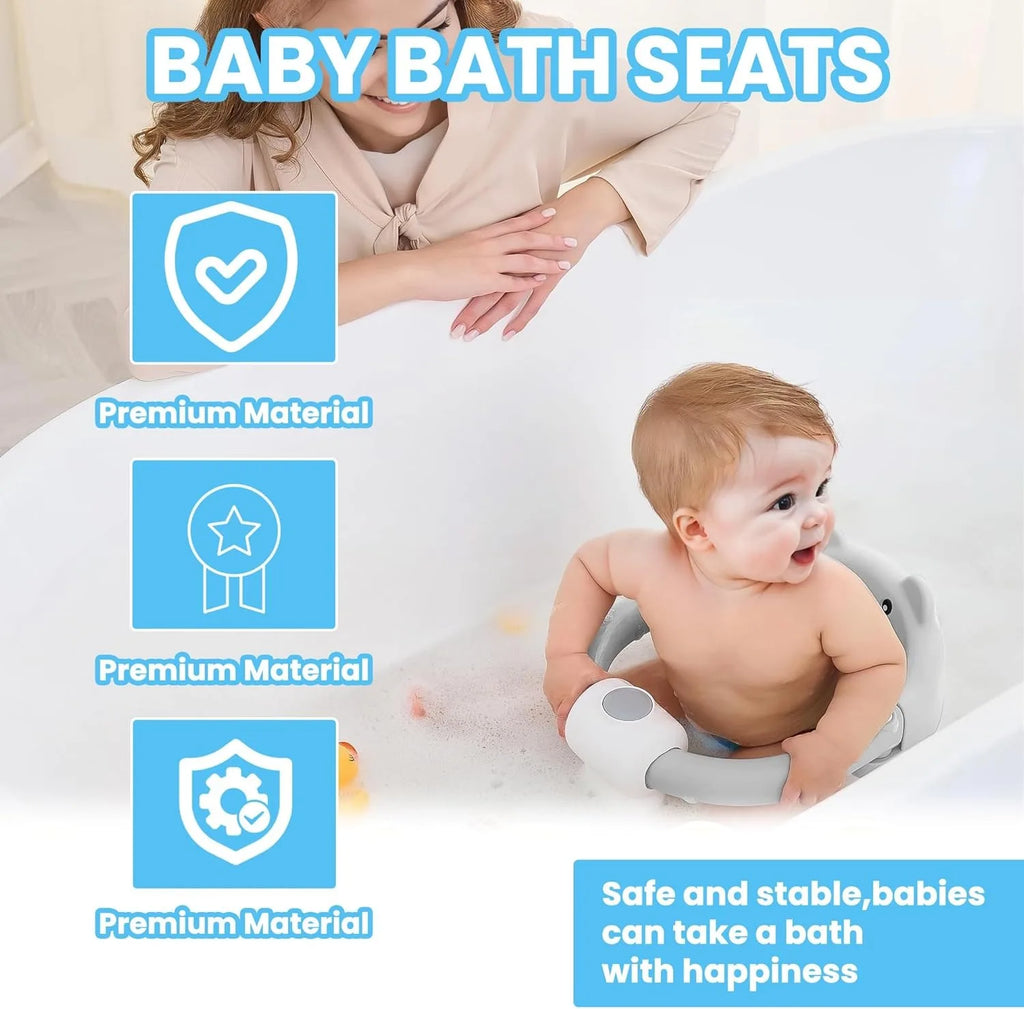 Bear Baby Bath Seat – Non-Slip Safety Bath Chair for Infants 6+ Months, ... — View 3