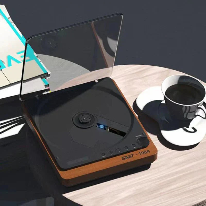Wooden HiFi CD Player Bluetooth 5.1 SPDIF Optical USB Lossless Retro Desktop Audio No Speaker Remote - Quincelle.co