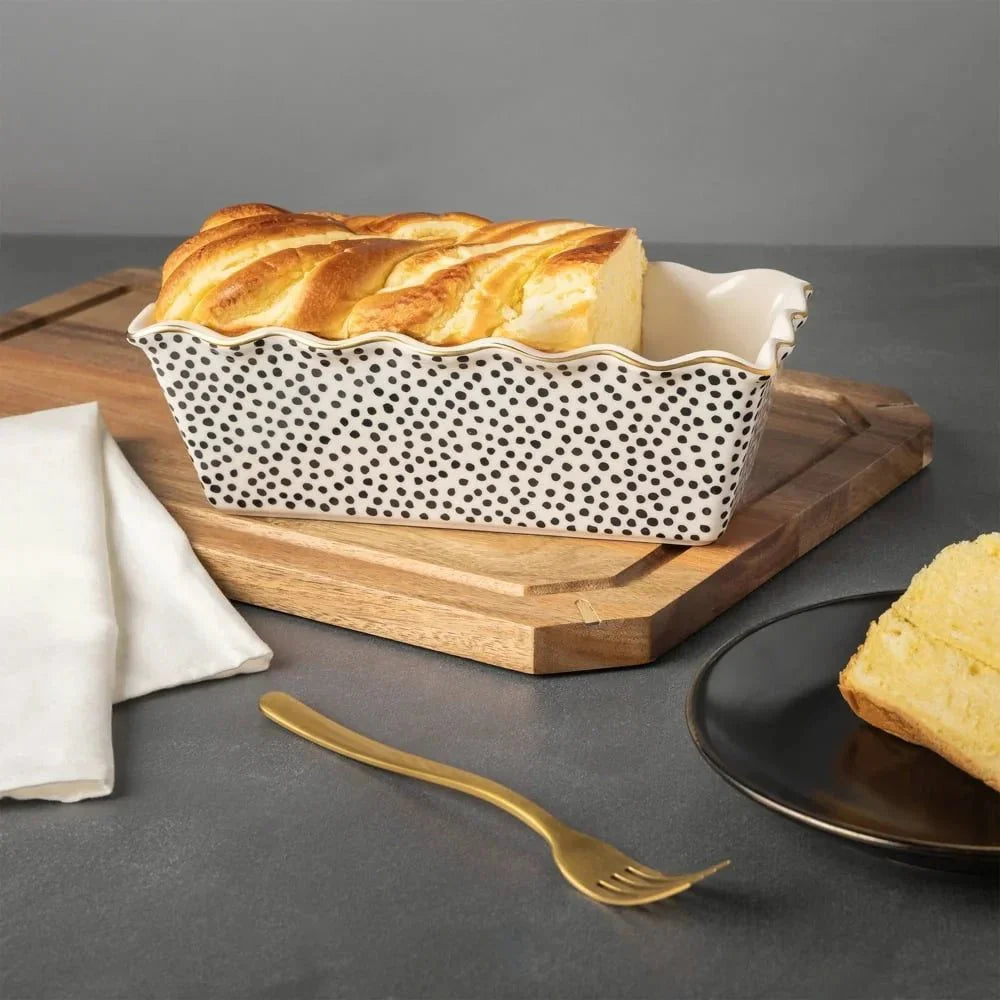 Quincelle 9-Inch Nonstick Ceramic Loaf Pan | Professional Dot Pattern ... — Gift Idea