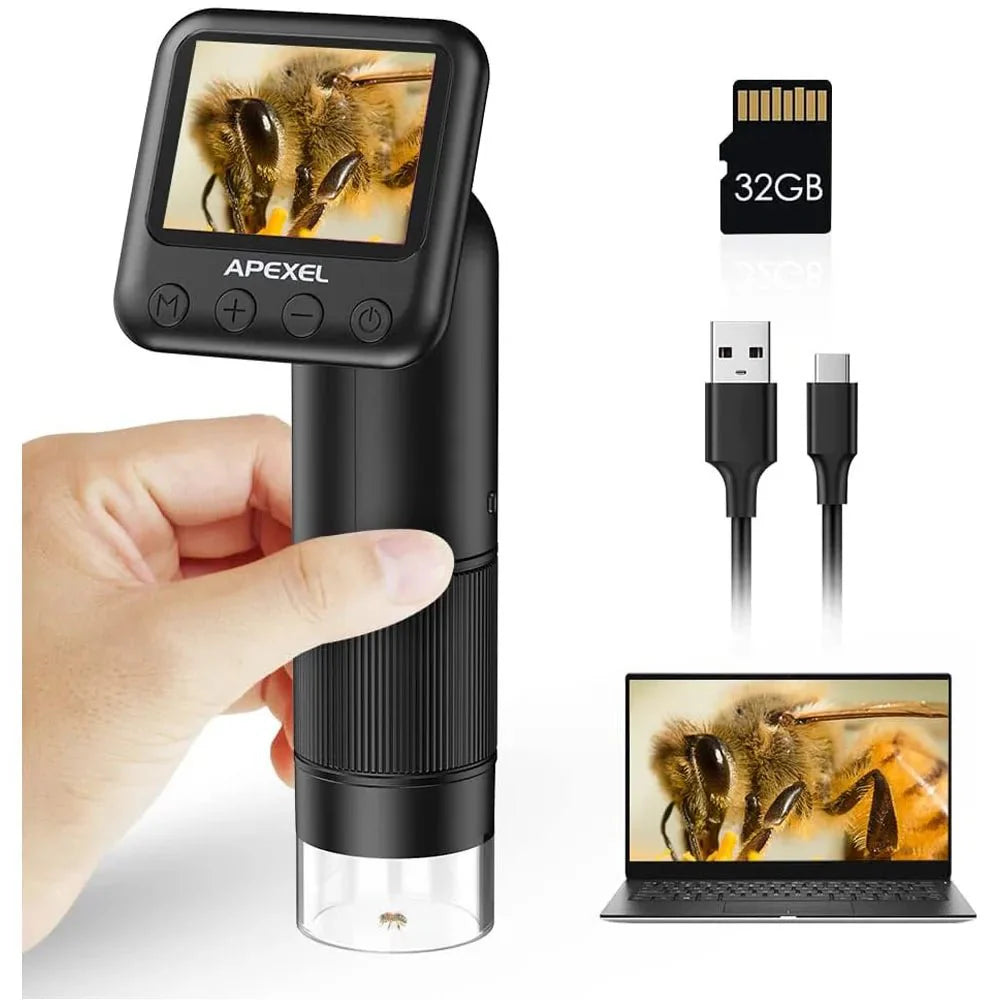 Premium Handheld 800X HD Digital Microscope with 2 Inch LCD Screen - Quincelle.co
