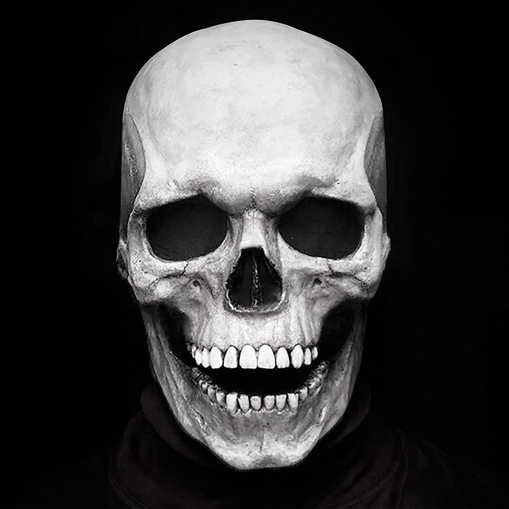 Halloween Movable Jaw Realistic Skull Mask - Best Full Head Latex Cospla... — View 23