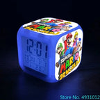 Anime Sonic Mario Bros Figure LED Alarm Clock 7-Color Touch Light Kids D... — View 5