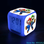 Anime Sonic Mario Bros Figure LED Alarm Clock 7-Color Touch Light Kids D... — View 20